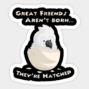 Umbrella Cockatoo Parrot Friends Hatched Sticker